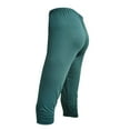 thumbnail image 1 of uublik Capri Leggings for Women With Pockets Stretch Yoga Workout Running Joggers Pockets Mint Green S, 1 of 4