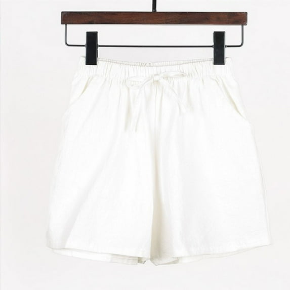 uublik Short Shorts for Women Super Soft Loose Casual Shorts White