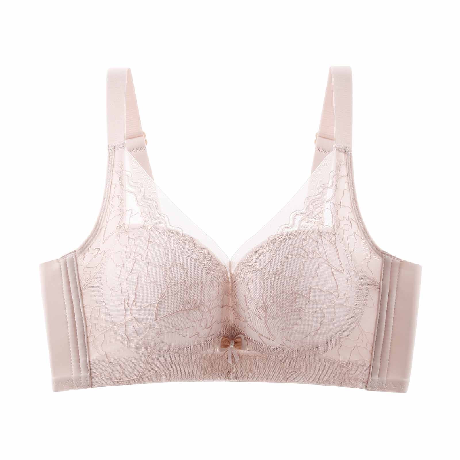 uublik Comfortable Bras for Women Push Up Sexy Soft Wirefree Everyday Bras  Pink 