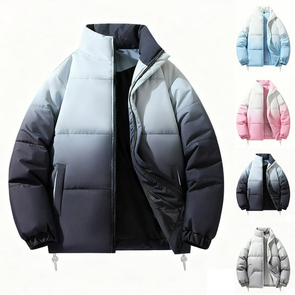 uublik Down Puffer Jacket Men Winter Warm Snow Coat Windbreaker Work Outerwear Snowboarding Jackets Black