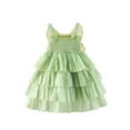 thumbnail image 1 of uublik Dress for Girls Size 1T-7 Sleeveless Tulle Dresses Kids Birthday Formal Wedding Pageant Princess Dress Green, 1 of 3