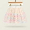 thumbnail image 1 of uublik Floral Skirts for Girls Multicolor Layered Mesh Skirt Party Birthday Dance Princess Skirt Size 3T-8, 1 of 6