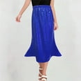 thumbnail image 1 of uublik Flowy Skirts for Girls Blue Plaid Midi Skirts High Elastic Waisted Tiered Ruffle Skirt Size 3T-16, 1 of 3