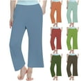 thumbnail image 1 of uublik Girl Sweatpants Size 4T-14 Casual Pants Elastic Waist Hiking School Uniform Sweatpants Joggers Blue, 1 of 4