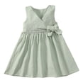 thumbnail image 1 of uublik Girls Dress Size 1T-6 Sleeveless Loose Flowy Tiered Casual Holiday Dresses Green, 1 of 5