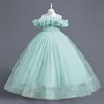 thumbnail image 1 of uublik Girls Dresses Formal Size 7-13 Sleeveless Tulle Dresses Kids Birthday Formal Wedding Pageant Princess Dress Green, 1 of 5