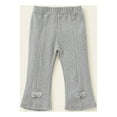 thumbnail image 1 of uublik Girls Flare Pants Fashionable Bow Cotton Casual Pants Gray, Size 1T-5T, 1 of 5