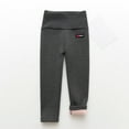 thumbnail image 1 of uublik Girls Leggings Solid Colour High Waisted Fleece Lined Soft Stretchy Warm Bottom Pants, 1 of 5