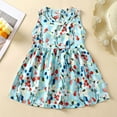 thumbnail image 1 of uublik Girls Party Dress Size 6M-11 Sleeveless Tank Dresses Summer Casual A-Line Flowy Sundress Beach Outfit Blue, 1 of 3