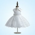 thumbnail image 1 of uublik Girls Party Dresses Size 2T-8 Sleeveless Tulle Dresses Kids Birthday Formal Wedding Pageant Princess Dress White, 1 of 4