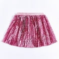 thumbnail image 1 of uublik Girls Sequin Skirt Pink Sequin Skirt Birthday Holiday Party Girls Short Skirt Size 2T-12, 1 of 3