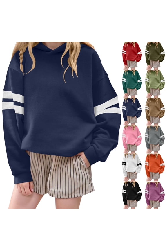 Girls Shirts Trendy Kids Crewneck T-Shirts Tops Cute Fall Blouse Tees Size 1T-15 Khaki