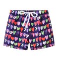 thumbnail image 1 of uublik Girls Shorts Printed Rubber Waist Casual Workout Shorts Sizes 3-11, 1 of 3