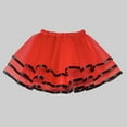 thumbnail image 1 of uublik Girls Skirt Red with Shorts High Waist Tulle Skirts A-line Mesh Skirt Mini Tutu Skirts Dress Size 3T-8, 1 of 4
