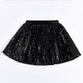 thumbnail image 1 of uublik Girls Skirts Black Sequin Skirt Birthday Holiday Party Girls Short Skirt Size 2T-12, 1 of 3