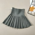 thumbnail image 1 of uublik Girls Skirts Gray Pleated Skirts School Kids Casual Midi Flare A Line Uniform Skorts Skirt Size 2T-8, 1 of 3