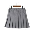 thumbnail image 1 of uublik Girls Skirts Gray Pleated Skirts with Shorts Athletic Tennis Skorts School Uniform Skirts Size 9-16, 1 of 4