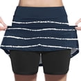 thumbnail image 1 of uublik Girls Skirts Navy Tennis Skirts Golf Skort Athletic Dance Running School Sport Skirts with Shorts Size 2T-12, 1 of 5