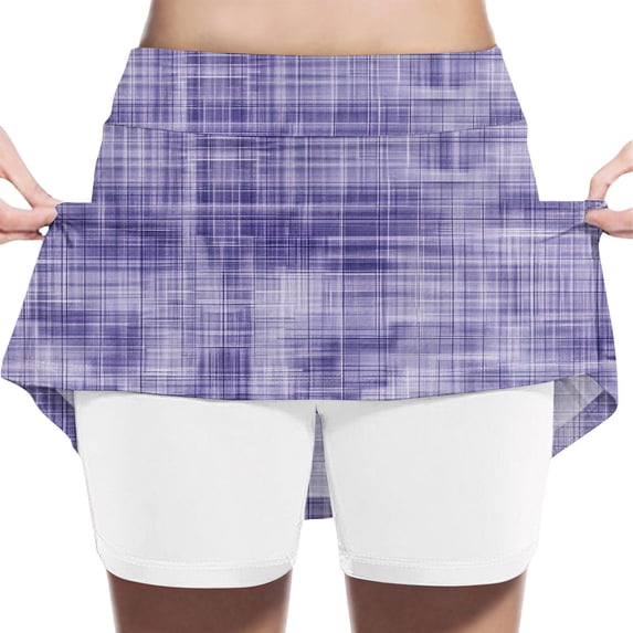 uublik Girls Skirts Purple Tennis Skirts Golf Skort Athletic Dance Running School Sport Skirts with Shorts Size 2T-12