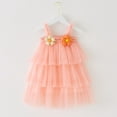 thumbnail image 1 of uublik Girls Summer Dress Size 6M-5T Summer Birthday Party Dress Ruffle Tiered Tulle Princess Prom Dres Pink, 1 of 5