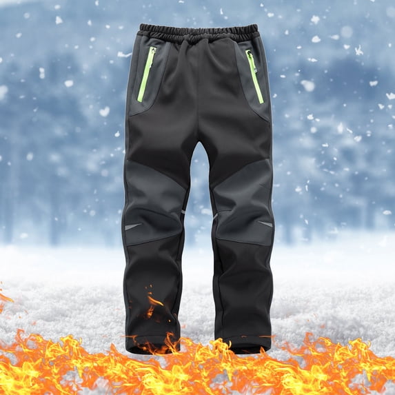 uublik Girls Sweatpants Warmth Fashion Fleece Lined Waterproof Kids Hiking Pants 5-16 Years