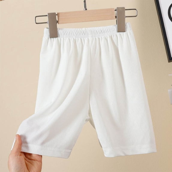 uublik Girls Under Shorts for Dresses Size 2T-12 Cartwheel Shorts Girl Bike Shorts Kids Biker Under Dress Dance Shorts Girls Clothes White