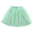 thumbnail image 1 of uublik Girls Uniform Skirt Green Layered Mesh Skirt Party Birthday Dance Princess Skirt Size 3T-14, 1 of 4