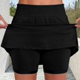 thumbnail image 1 of uublik Golf Skirts For Women With Shorts Athletic Skirts Inner Shorts High Waisted Golf Skort for Workout Pickleball, Black, 1 of 6