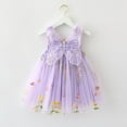 thumbnail image 1 of uublik Hawaiian Dress for Girls Size 6M-5T Summer Birthday Party Dress Ruffle Tiered Tulle Princess Prom Dres Purple, 1 of 3