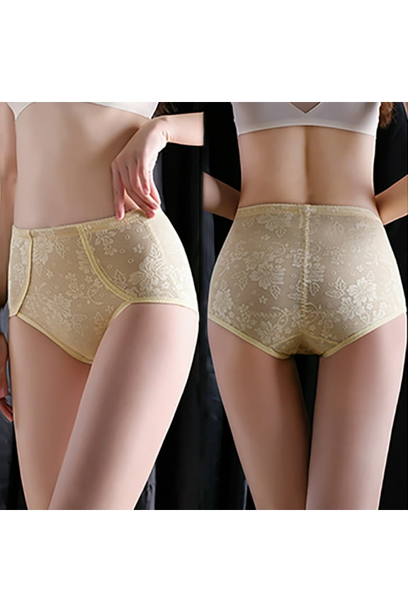 High Waist Panties for Women Beige High Waisted Body Shaper Underwear Womens Seamless Shaping Panties