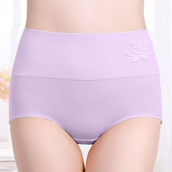 uublik High Waist Panties for Women Purple High Waisted Body Shaper Underwear Womens Seamless Shaping Panties