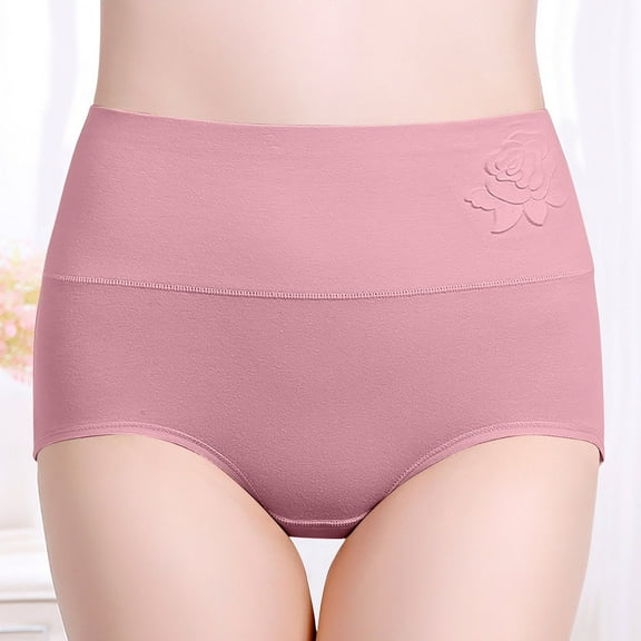 uublik High Waisted Briefs for Women Hot Pink High Waisted Body Shaper Underwear Womens Seamless Shaping Panties