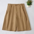 thumbnail image 1 of uublik High Waisted Shorts Women Summer Super Soft Jean Shorts Casual Summer Khaki, 1 of 5