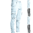 thumbnail image 1 of Frnrwgo Jeans for Men Stretch Fit Fashion Casual Jeans Stretch Skinny Denim Jogger Pants Light Blue, 1 of 7