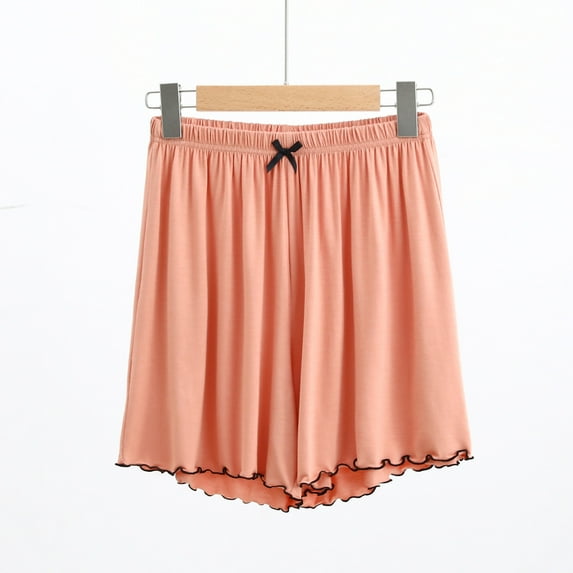 uublik Jogging Shorts Women Wide Leg Bandage Womens Active Shorts Orange XXL