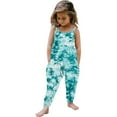 thumbnail image 1 of uublik Jumpsuit for Girls Printed Spaghetti Straps Long Pants Rompers With Pockets Blue, Size 1T-6, 1 of 5