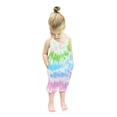 thumbnail image 1 of uublik Jumpsuit for Girls Sleeveless Tie Dyed Romper Jumpsuit Clothes Pink, Size 1T-6, 1 of 5