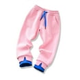 thumbnail image 1 of uublik Kids Sweatpants Elastic Waist Fashion with Pockets Solid Colour Joggers Long Pants, 1 of 5