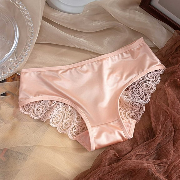 uublik Lace Panties for Women Pink Ladies Seamless Brief Comfort Womens Lace Panties