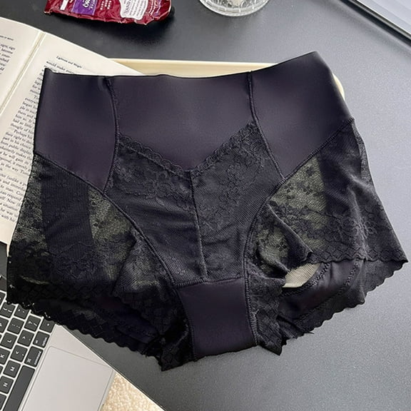 uublik Lace Panties for Women Plus Size Black Ladies Seamless Brief Comfort Womens Lace Panties