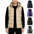 thumbnail image 1 of uublik Light Puffer Vest Men Warm Quilted Sleeveless Outerwear for Work Casual Travel Khaki, 1 of 5