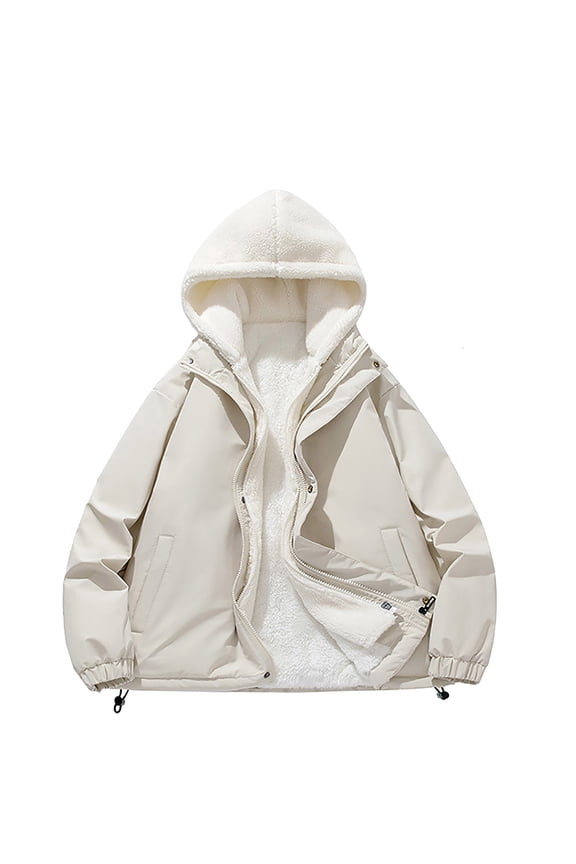 Lightweight Down Jacket Men Winter Warm Snow Coat Windbreaker Hooded Work Outerwear Snowboarding Jackets Khaki