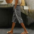 thumbnail image 1 of uublik Linen Shorts Women Casual High Waisted Beach Shorts Wide Leg Drawstring Cute Summer Vacation Outfit Dark Gray, 1 of 5
