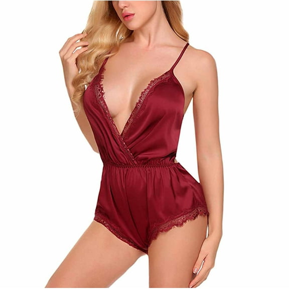 uublik Lingerie Set for Women Sexy Naughty Plus Size Lace Sexy Naughty Babydoll Bodysuit