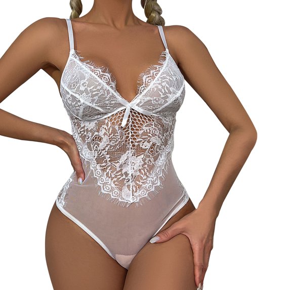 uublik Lingerie Set for Women Sexy Naughty Sexy Naughty Babydoll Lace Bodysuit Plus Size