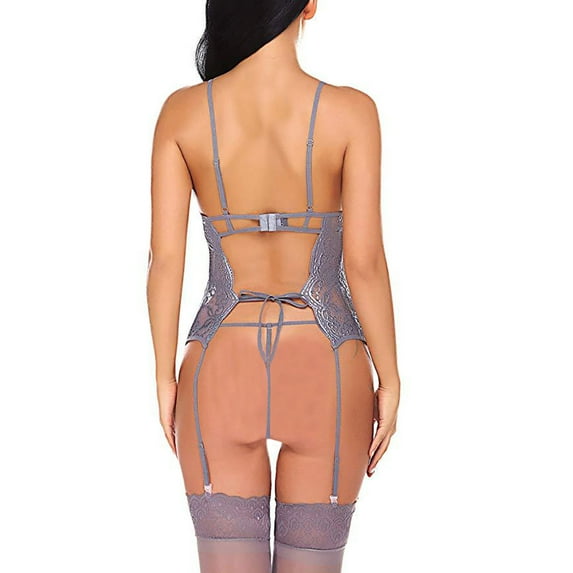 uublik Lingerie Set for Women Sexy Naughty Sexy Naughty Babydoll Lace Bodysuit Plus Size