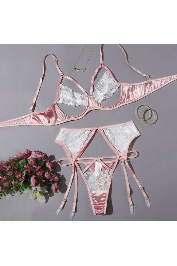 Lingerie Set for Women Sexy Naughty Sexy Naughty Bodysuit Babydoll Lace Plus Size