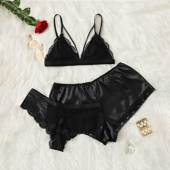 uublik Lingerie Set for Women Sexy Naughty Sexy Naughty Bodysuit Lace Babydoll Plus Size