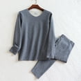 thumbnail image 1 of uublik Men Pajamas Set Fleece Base Layer Set Winter Base Layer Cold Weather Top Bottom, Dark Blue, 1 of 5