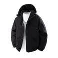 thumbnail image 1 of uublik Men Puffer Jacket Warm Winter Waterproof Coat Snowboard Ski Snow Jacket Black, 1 of 4